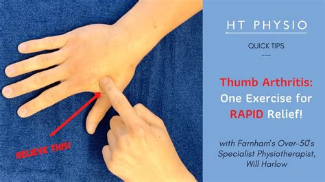 Thumb Arthritis: One Exercise for Rapid Relief | HT Physio Quick Tips - YouTube