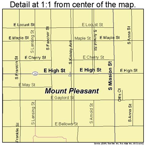 Mount Pleasant Michigan Street Map 2656020