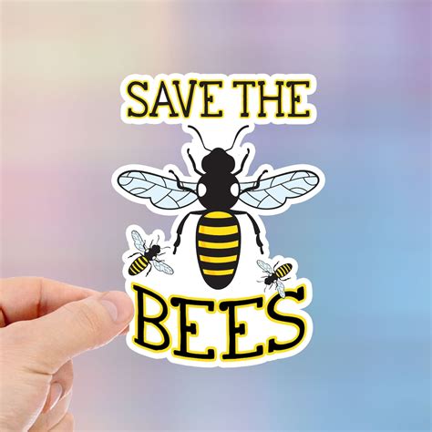 Save the Bees Sticker Honey Bees Stickers Bees Decals for - Etsy