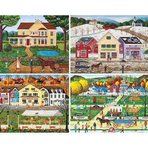 Set of 4: Art Poulin 1000 Piece Jigsaw Puzzles | Spilsbury