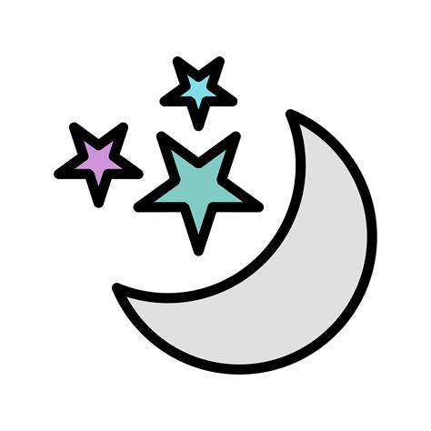 Moon And stars Vector Icon 441633 Vector Art at Vecteezy