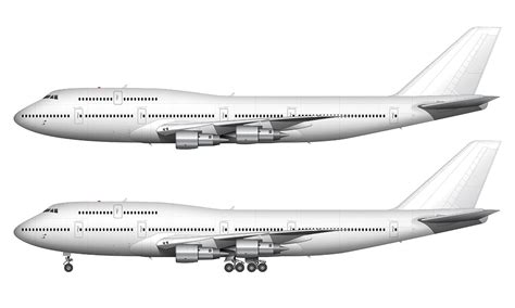 Boeing 747-300 blank illustration templates – Norebbo