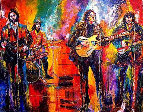 John Lennon Painting - Beatles Last Concert On The Roof by Leland Castro | Beatles painting ...