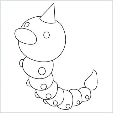 How to draw Weedle step by step - Easydrawings.net