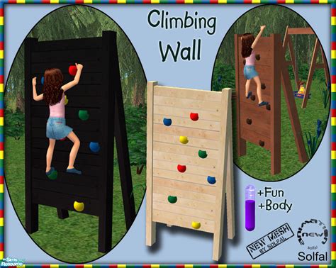 solfal's Climbing Wall | Sims 4 children, Sims 4 toddler, The sims 4 packs