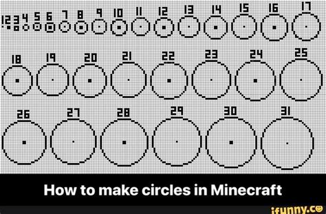 Circles in Minecraft | Minecraft circles, Minecraft circle chart ...