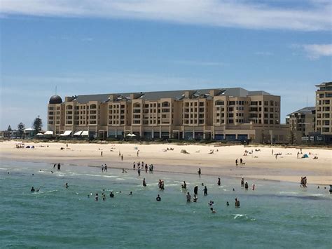 Hotel on the water front of Glenelg beach, Adelaide. 12kms tom the city ...