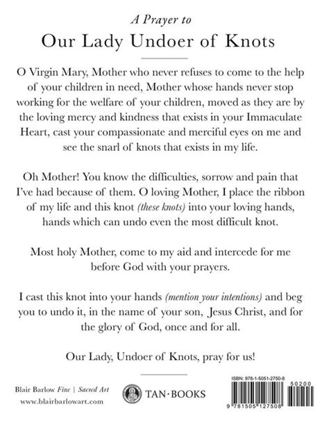 Our Lady Undoer of Knots Prayer Card