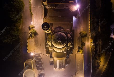 Aerial view of St Paul basilica at night, Harissa, Lebanon - Stock Image - F039/0222 - Science ...