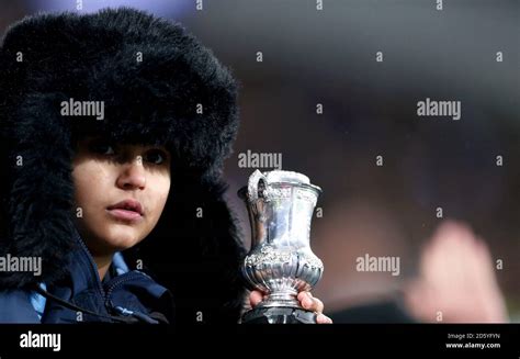 Manchester City's fan with a replica FA Cup trophy Stock Photo - Alamy