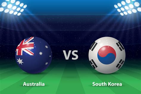 Australia vs South Korea. knockout stage Asia 2023, Soccer scoreboard ...