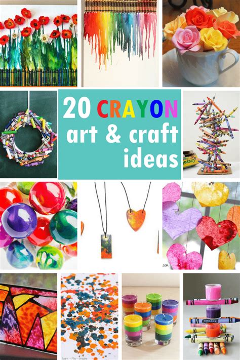 CRAYON ART! Crayon crafts and melted crayon art for kids and adults.