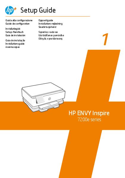 HP ENVY Inspire 7200e Setup Guide - Installation Instructions ...