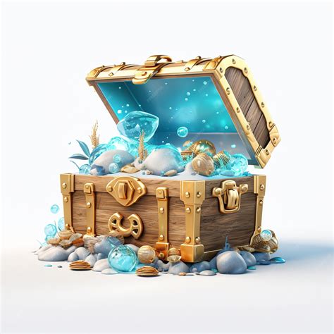 Premium AI Image | illustration of Underwater Treasure Chest3D rendering of an under