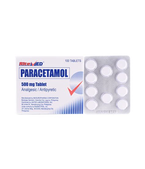 PARACETAMOL 500MG TABLET – RITEMED | Rose Pharmacy