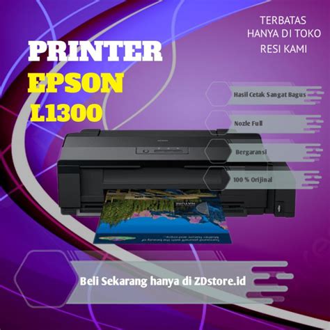 Jual printer epson L1300 A3+ printer recommended buat Cetak Gambar ...