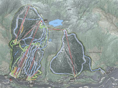 Loon Mountain Ski Resort Map Digital Art by Powder Addicts - Fine Art America