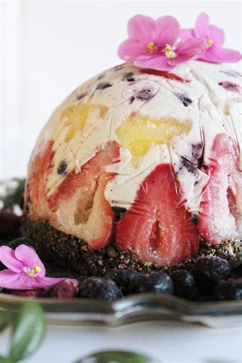 This Rawsome Vegan Life: fruit + coconut ice cream cake with brownie crust