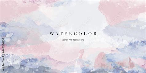 Vecteur Stock Watercolor art background vector. Wallpaper design with paint brush. Earth tone ...