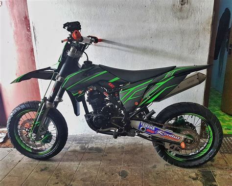 80 Foto Modifikasi Motor Trail Kawasaki KLX 150 Supermoto