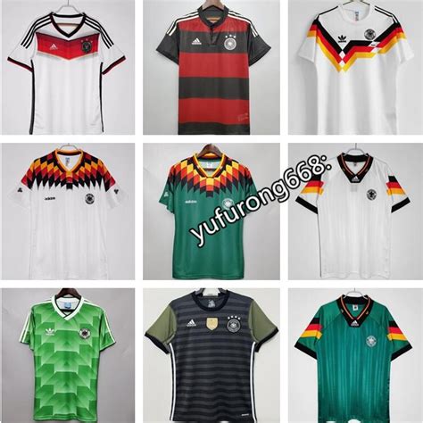 2014 German Retro Soccer Jersey 1990 1992 1994 Germanys home away Vintage Shirt Classic Kit ...