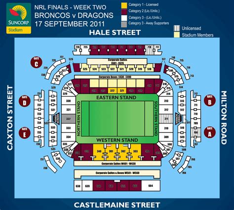 7 Images Broncos Seating Map Suncorp And View - Alqu Blog