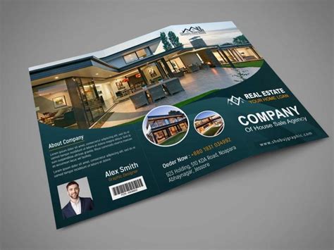 Modern Real Estate Tri Fold Brochure Design Template Free psd ...