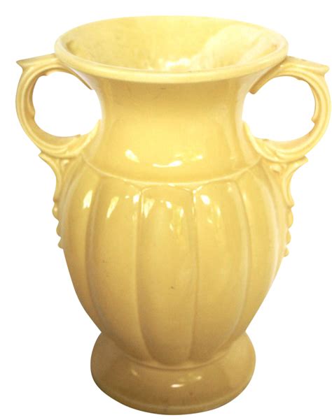 Vintage McCoy Yellow Pottery Vase | Chairish