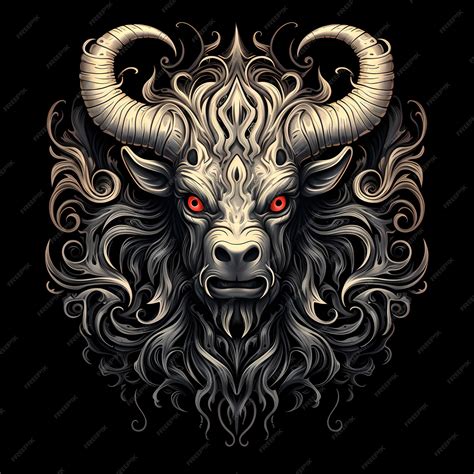 Premium AI Image | minotaur tattoo design illustration