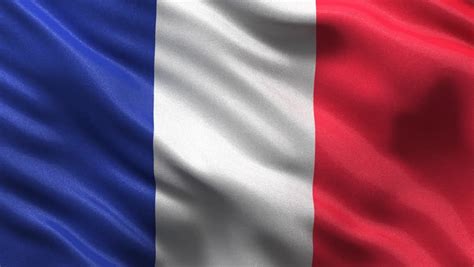 Realistic Ultra-HD Flag Of France Waving In The Wind. Seamless Loop With Highly Detailed Fabric ...