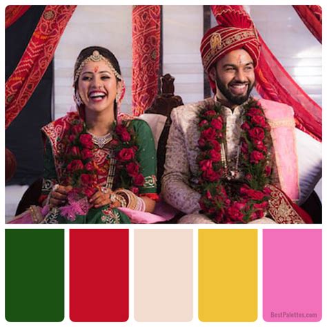 Couple in Indian Wedding - BestPalettes.com