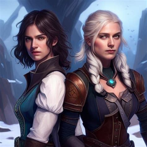 Ciri and Yennefer 2 - AI Generated Artwork - NightCafe Creator