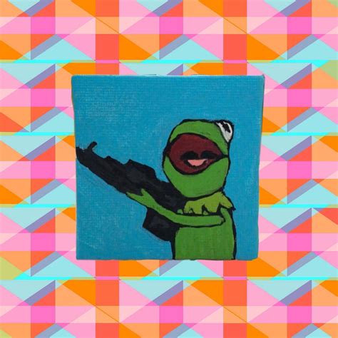 Mad Kermit Meme Painting - Etsy