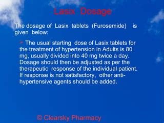 Lasix (Furosemide Tablets) | PPT