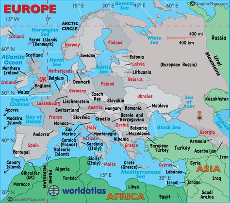Europe Map / Map of Europe - Facts, Geography, History of Europe - Worldatlas.com