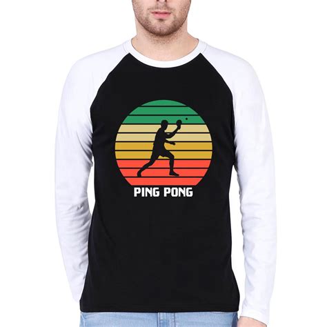 Ping Pong Retro Effect Vintage Colourful Men's Raglan T Shirt - Swag Swami