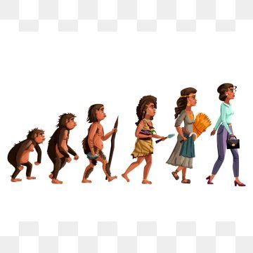 evolution,woman,human,time,primitive,monkey,ancient,hand,cartoon,darwin ...