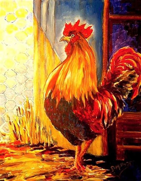 Fancy French Rooster! -SOLD - by Diane Millsap from Chicken Show art exhibit