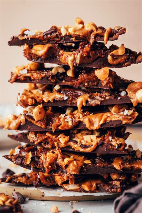 5-Ingredient Snickers Chocolate Bark - Minimalist Baker Recipes