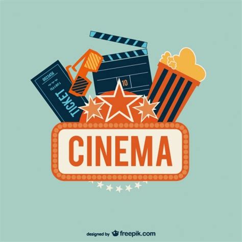 Premium Vector | Cinema logo with popcorn