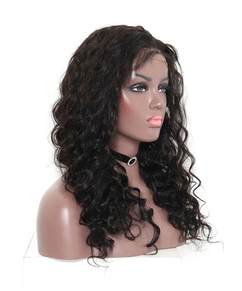 SALE! Lace Front Wigs Loose Wave 120% Density Pre-Plucked Natural Hairline 18 inches - Msbuy.com