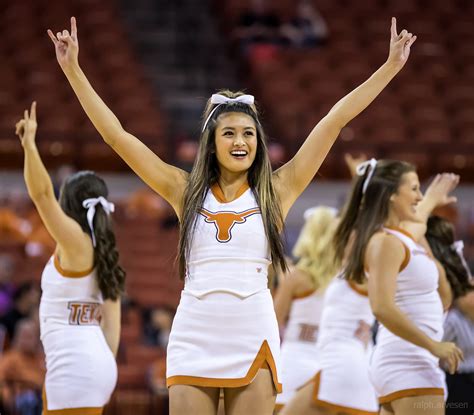 University of Texas Longhorns Cheer at the women's basketball game against McNeese State in ...