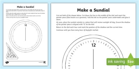 How To Make A Sundial Clock | Clock Craft Activity | KS1