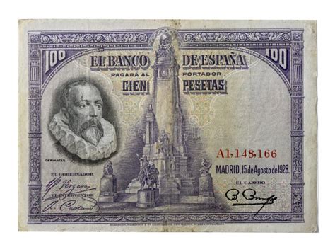 Spanish Peseta - 100 Peseta Bill from 1928 Editorial Photo - Image of culture, famous: 245170566