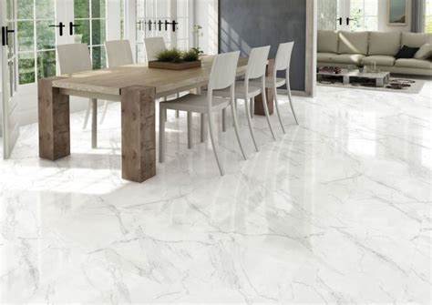 Luxury Tiles Carrara Marble Effect Gloss Tile 100x100cm ...