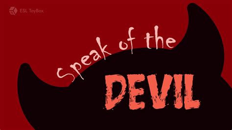 Speak of the Devil - ESL Toybox