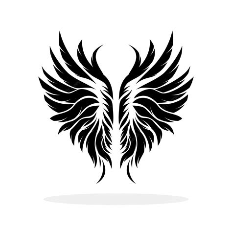 Premium Vector | Wings icon black icon of wings on white background ...