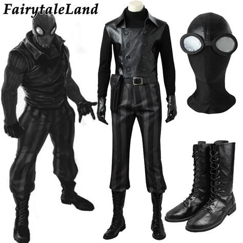 Spider Man Noir Cosplay Costume Custom made Carnival Halloween Costume ...