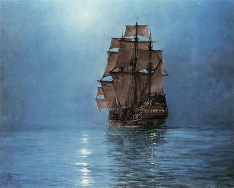 Black Pearl? | Art | Pinterest | Moon painting, Moon and Ships