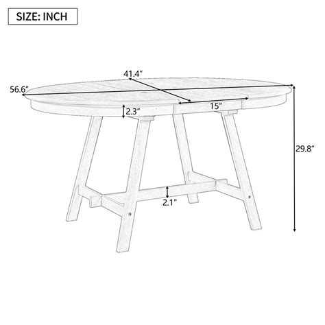 Extendable Dining Table, Round Wood Dining Table with 2 Hidden Flip Leaves, Wood Kitchen Table ...